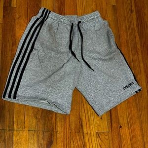 Grey Adidas shorts, size small